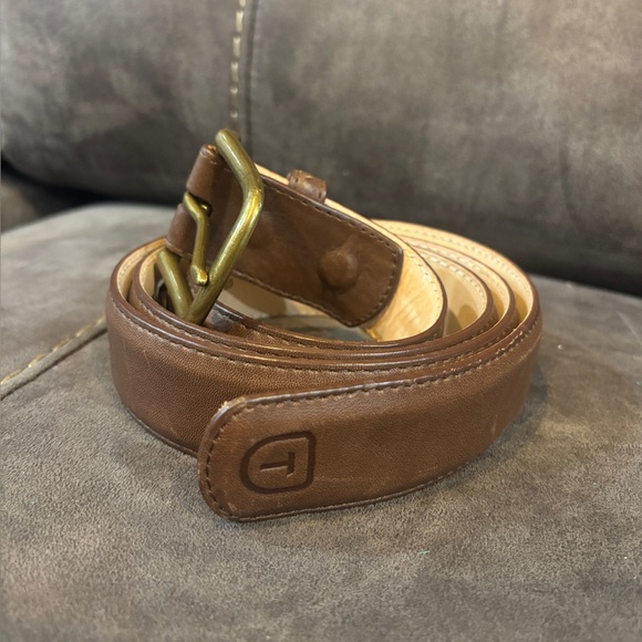 Tecovas Men’s Leather Belt – Brown Calfskin, Brass Buckle, Size 40,Handmade - Picture 1 of 9